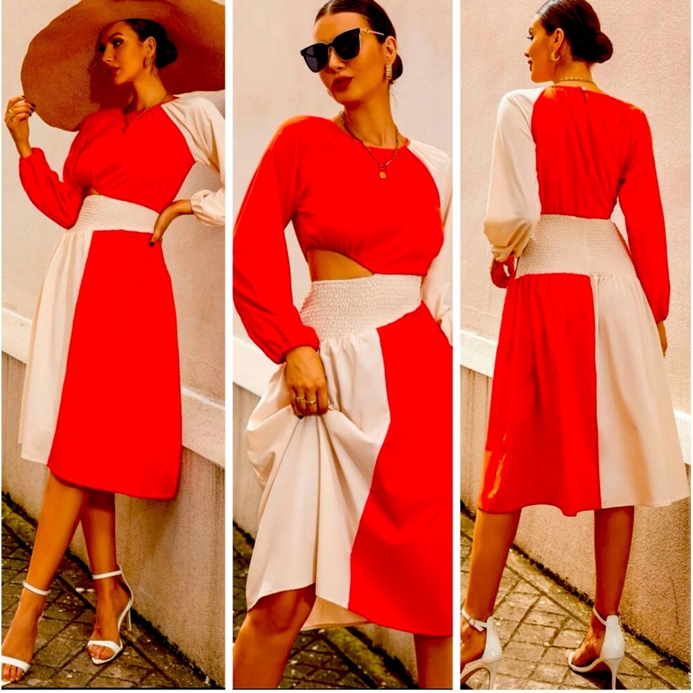Cut Out Raglan Sleeve Dress